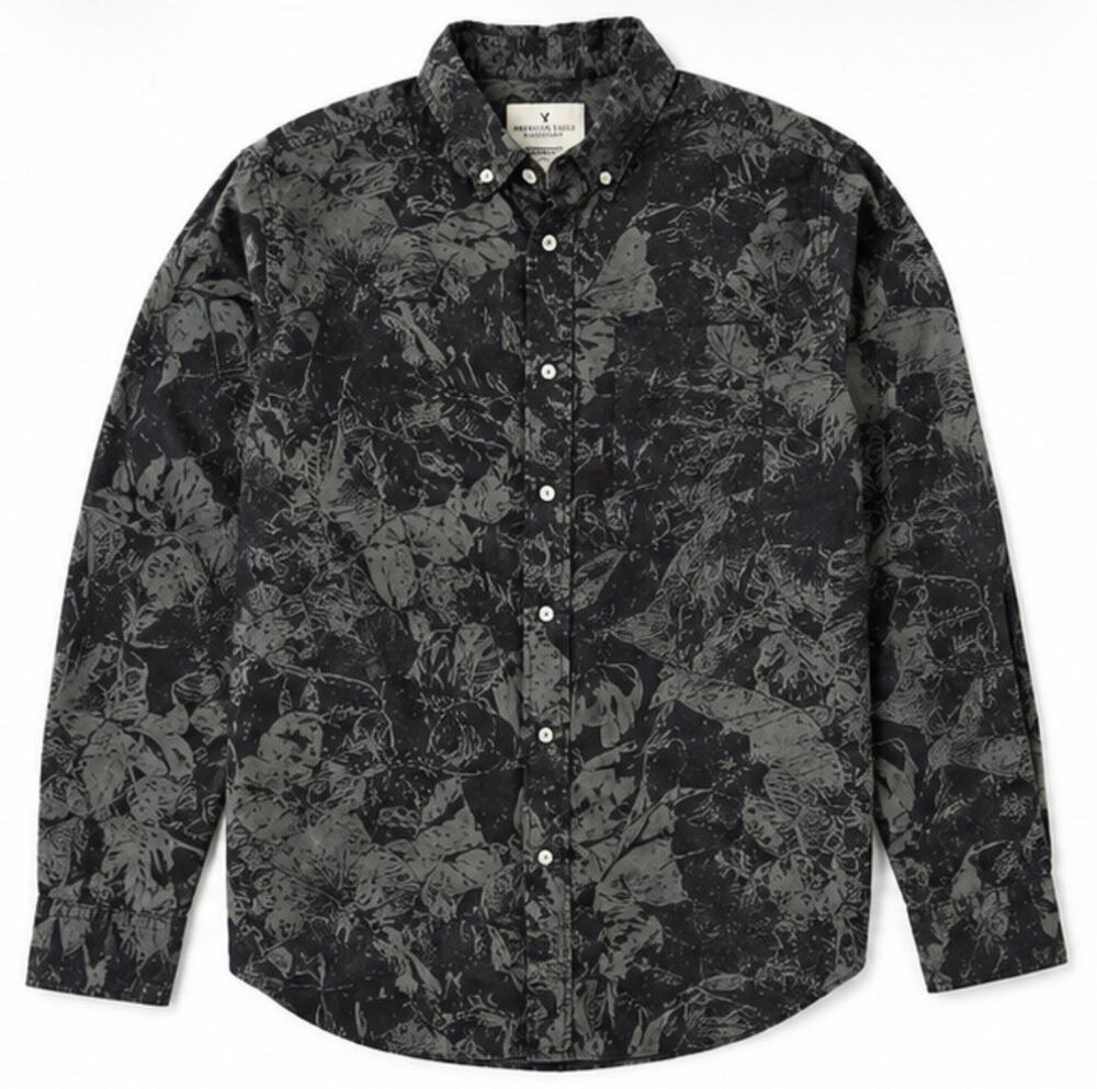 American Eagle Outfitters Seriously Soft Floral Button Down Shirt Men’s Medium